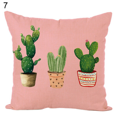 

Tropical Plant Cactus Throw Pillow Case Cushion Cover Sofa Bed Office Home Decor