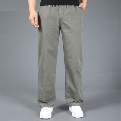 

Gobestart Mens Fashion New Style Large-Size Pure-Color Overalls And Trousers Leisure Pant