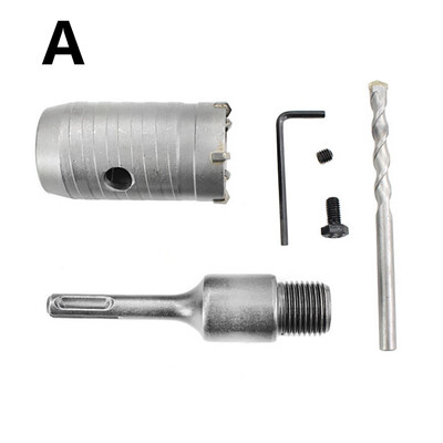 

〖Follure〗Hole Opener Bit Drill Round Handle Wood Woodworking Post Hole Opener Set