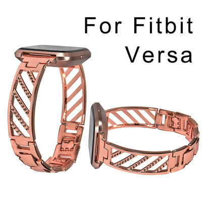 

〖Follure〗Luxury Alloy Twill Diamond Stainless Steel Band Strap Band For Fitbit Versa