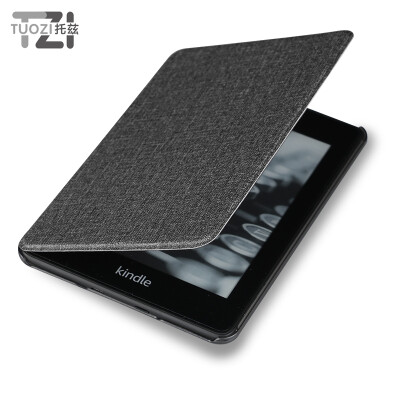 

TUOZI fits 2018 Kindle Paperwhite 4KPW4 case Amazon e-book reader sleep protection shell transparent back shell dark gray