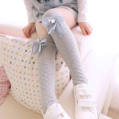 

Girl Big Bow Knee High Long Soft Warm Tights Socks Stockings Pantyhose Yulllu