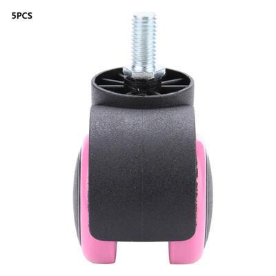 

Greensen 5pcs Pink PU Material 5cm2in Caster Wheels 360° Universal Swivel 2-inch Casters Set