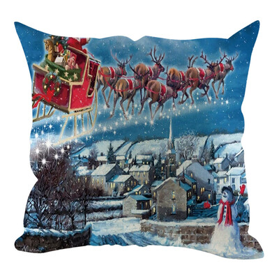 

Siaonvr Christmas Pillow Cover Pillowcases Decorative Sofa Cushion Cover Home Decoration
