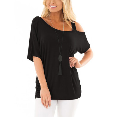 

Starmoon Womens Fashion Casual Short Sleeve Pure Color Tops Blouse Tunic T Shirts