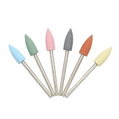 

6pcs Rubber Nail Drills Bits Nail Buffer Cuticle Cutter for Electric Nail Drill Manicure Pedicure Tools