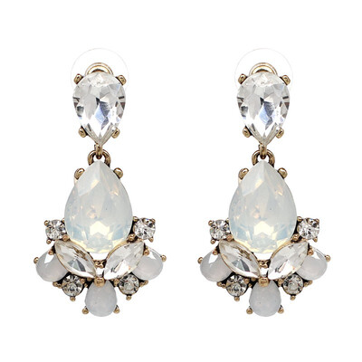 

2019 New Arrival Earrings Austrian Crystal Women 3 Colors Earrings Stone Black Blue Bijoux Chrismas Anniversary Gift E2310