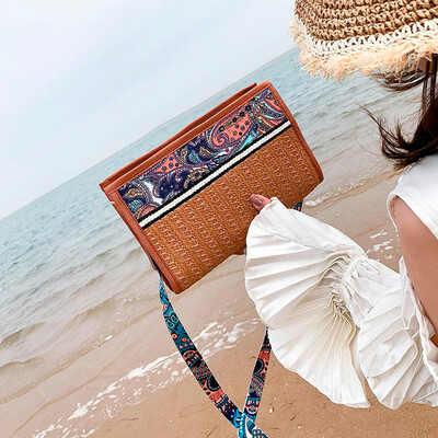 

Tailored Fashion Lady Retro Ethnic Wind Straw Beach Wild Shoulder Bag Messenger Bag