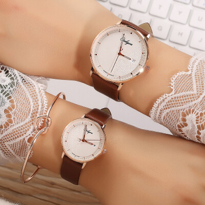 

Couple watches ultra-thin students men&women strap waterproof strap with luminous calendar