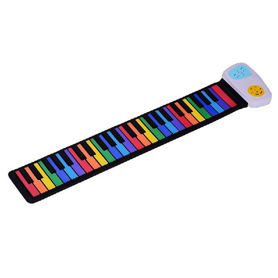 

49 Key Speaker Hand Roll Up Piano Portable Folding Electronic Soft Keyboard Kid Music Toy