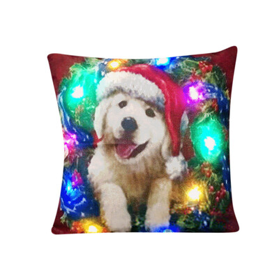 

Tailored Christmas Lighting LED Cushion Cover Home Decor Throw Pillowcase Sofa Flashing