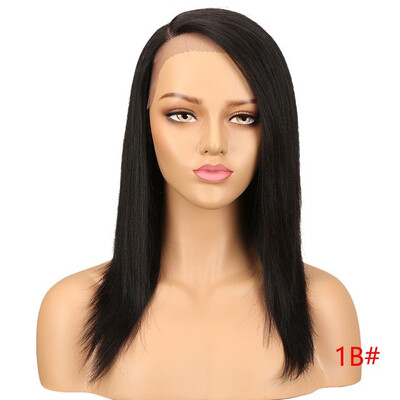 

Noble Straight Lace Front Human Hair Wigs For Women Brazilian Ombre Human Hair Wig Blond Straight Lace Front Wig Free Shipping