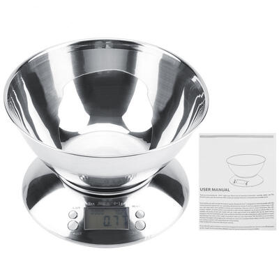 

Greensen Stainless Steel Kitchen Digital Scale Electronic Scales Alarm Timer Temperature with Bowl