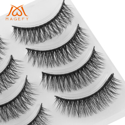 

Gobestart 4Pair Luxury 3D False Lashes Fluffy Strip Eyelashes Long Natural Party