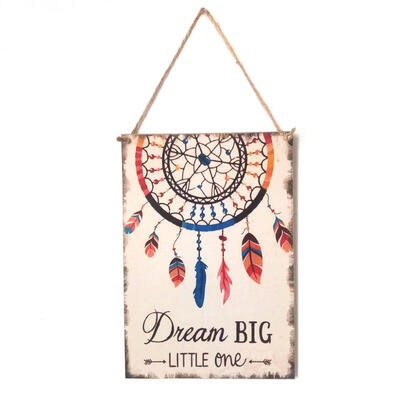 

Wooden Dreamcatcher Pattern Wall Hanging Board Plaques Signs Decorate Plate