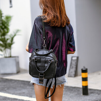 

Tailored Women Small Bag Soft Leather Backpack Multi-function Shoulder Messenger Bag