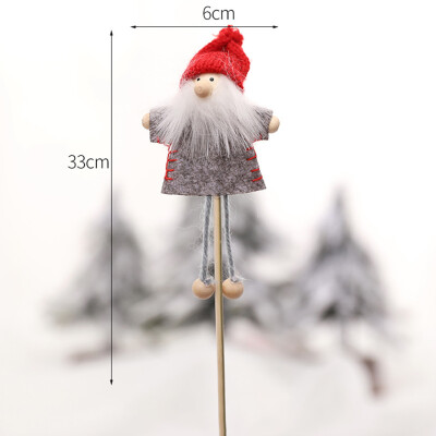 

Tailored Christmas Doll Mini Doll Bamboo Stick Figurine Christmas Ornaments