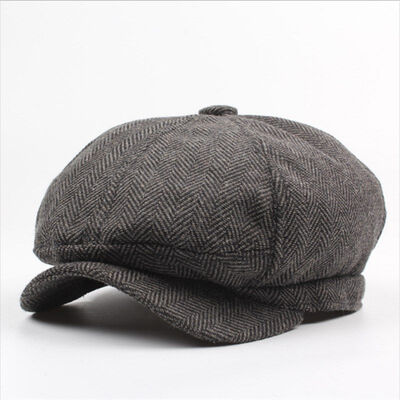 

SUNSIOM Mens Wool Newsboy Hat Gatsby Cap Winter Driving 8 Panel Gift for boyfirend