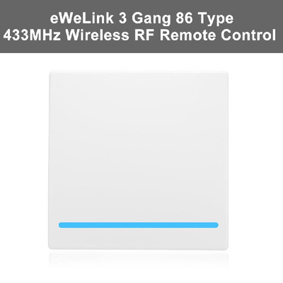 

eWeLink Push Button Wall Light Switch Remote Controller 3 Gang 86 Type ONOff Switch Panel 433MHz Wireless RF Remote Control Trans