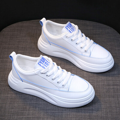 

White shoes womens foreign style 2019 summer new Joker Korean autumn breathable increased net red student sports shoes