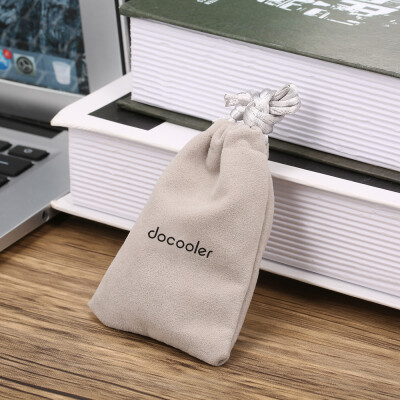 

Docooler Headphones Storage Bag Travel Carrying Bag Small Drawstring Flocked Protection Pouch 107CM Grey
