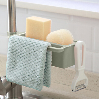 

Toponeto Household Faucet Clip Drain Rack Kitchen Sink Rag Bath Holder Soap Storage Box