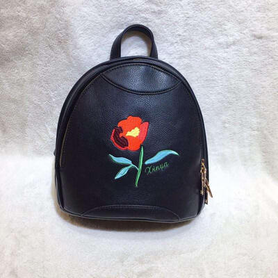 

Fashionable Adjustable Backpack Casual Portable Shoulder Bag With Embroidery Pattern For Teenage Girls Ladies