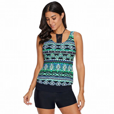 

Printed casual surf womens one-piece Swimwear top