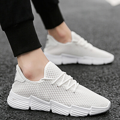 

Summer mesh white shoes mens sports&leisure running small white tide shoes breathable hollow outdoor mesh mens shoes single shoes