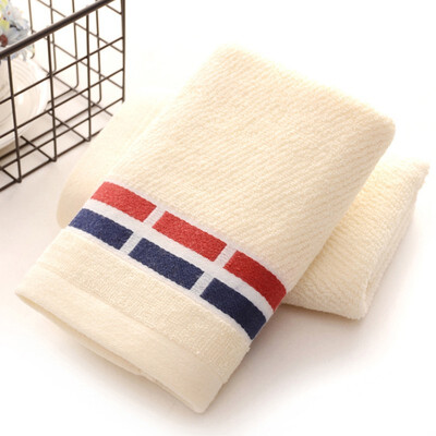 

2PcsLot Striped 100 Cotton Cleaning Face Hand Towels for Home Bathroom Kitchen