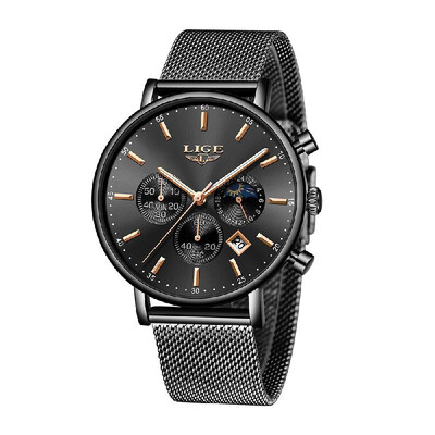 

LIGE 9894 Fashion Men Watch Top Brand Luxury Quartz Watch Men Casual Slim Dress Waterproof Sport Wristwatch Relogio Masculino