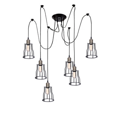

Vintage Edison Multiple Ajustable DIY Ceiling Spider Lighting