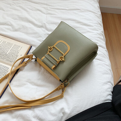 

Net red packet fashion bucket bag handbag 2019 new handbag summer small fresh wild gas Messenger bag