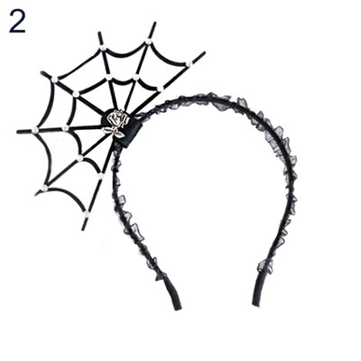 

Halloween Women Spider Web Headband Gothic Cosplay Hairband Party Hair Accessory