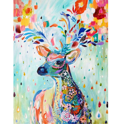 

Deer Digital Oil Painting Canvas Paint By Numbers Coloring Wall Art Picture