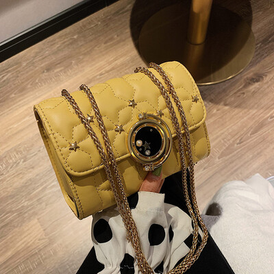 

Summer ins leisure bag personality fashion small square bag girl new 2019 quality feeling of one shoulder oblique satchel
