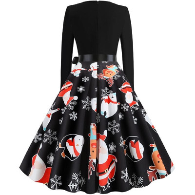 L8082 cross-border Christmas retro large size womens autumn&winter round neck long-sleeved color print large dress black
L8082 cross-border Christmas retro large size womens autumn&winter round neck long-sleeved color print large dress black