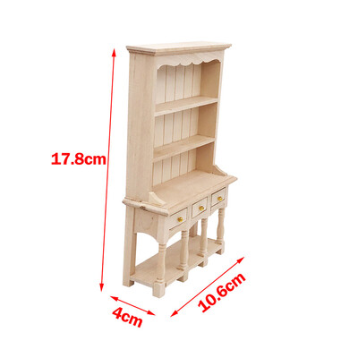 

Siaonvr 112 Mini Dollhouse Bookcase Furniture Cabinet Miniature Living Room Kids Toy