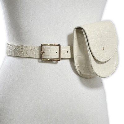

Tailored Women Waist Pack Serpentine Fanny Pack Leather Fashion Snake Skin Waist Belt