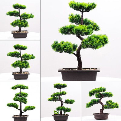 

Artificial Bonsai Fake Flower Pot Simulation Pant Pine Green Gift Home Decor
