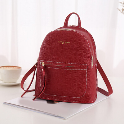 

Tailored Fashion Lady Shoulders Small Backpack Letter Purse Mobile Phone Messenger Bag