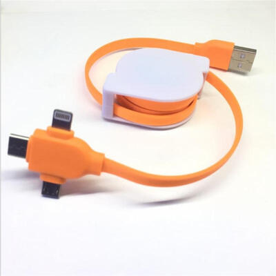 

3-in-1 Charge Cable Retractable Type C Micro USB Lightning Charging Cord