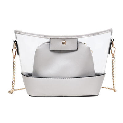 

2pcsset Shoulder Clear Messenger Handbags Women PVC Crossbody Bags Clutch