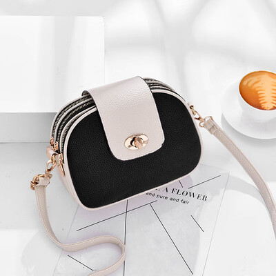 

Womens Bag New Chaozhou Korean Version Baitao Simple Ladies One Shoulder Slant Bag Mini-round Bag