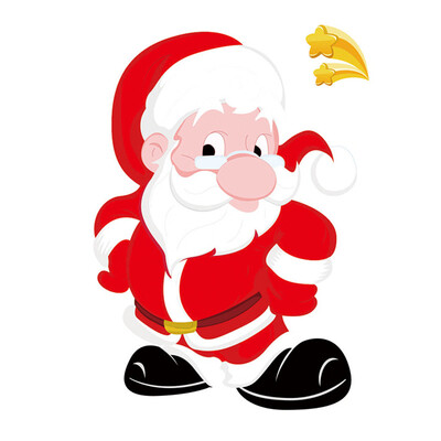 

Toponeto Merry Christmas Window Wall Sticker Decals Snowflake Santa Claus Home Xmas Decor