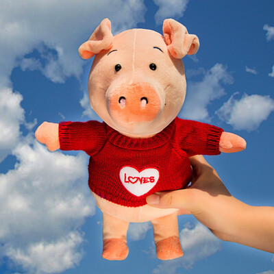 

Tailored Cute Pig Toy Love Sweater 30CM Soft Plush Stuffed Animal Doll Gift