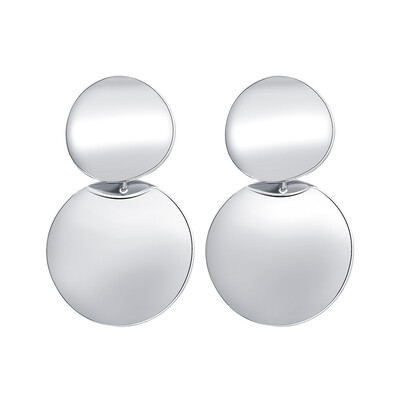 

Geometric Metal Double Round Drop Earrings For Women Fashion Jewelry Boucle Doreille Femme Pendientes Mujer Moda 2019 Brincos