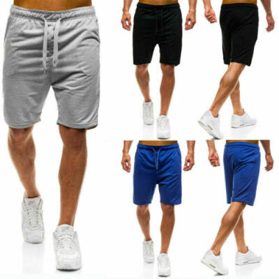 

UK New Mens Cotton Sweat Shorts Pants Sports Gym Summer Knee Length Holiday