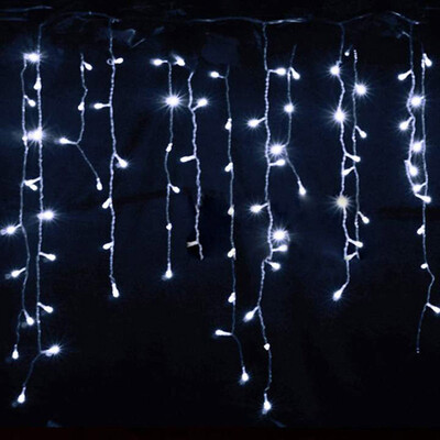 

KWB LED Christmas Lights Outdoor Decoration Lights 35m Droop Led Curtain Icicle String Lights White