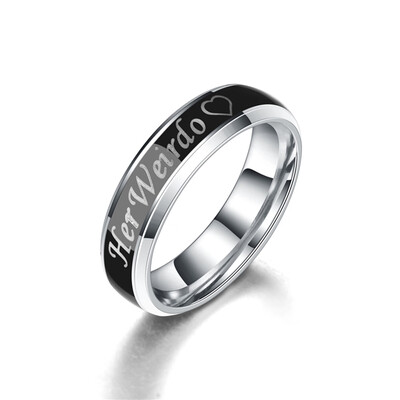 

Couple Ring Temperature Change Color Stainless Steel Discolor Rings Lovers Promise Ring Jewelry Wedding Engagement